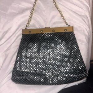 Whiting & David black Mesh purse
